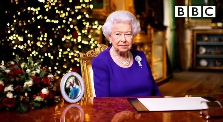 Королева произносит свою речь на Рождество
