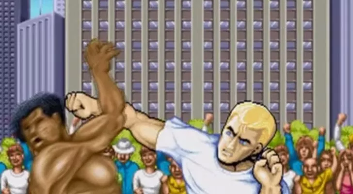 Драка в начальной сцене Street Fighter II