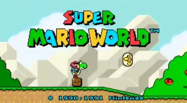 Марио на спине Луиджи в Super Mario World