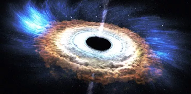 Звезда, проходящая мимо черной дыры - 100 космических фактов
