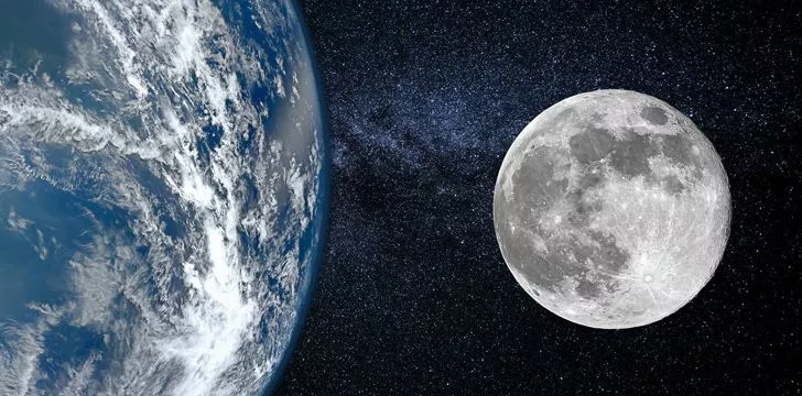 Световое время от Луны до Земли