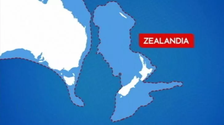 Новая Зеландия на самом деле является частью гораздо большей затонувшей суши
