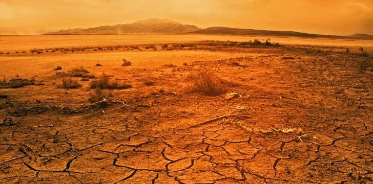 Эрозия почвы из-за экстремально высоких температур