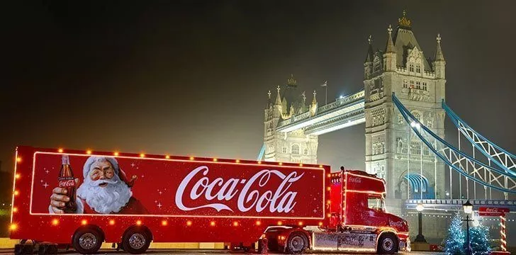 Рождественский грузовик Coca Cola