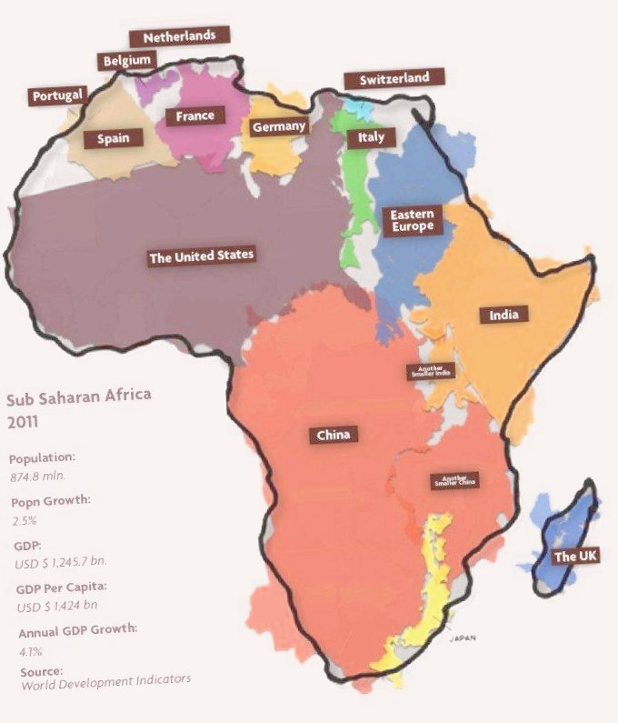 Насколько больше Африка, чем мы думаем?