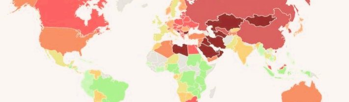 Карта загрязнения окружающей среды в мире